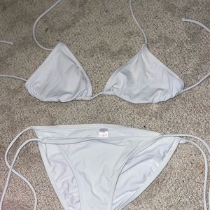 White two piece bikini
